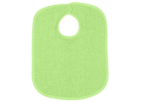 Image sur Bavoir en tissu éponge avec bouton-poussoir - Vert